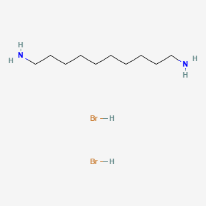 Chemical structure of 1,10-Decanediammonium dibromide