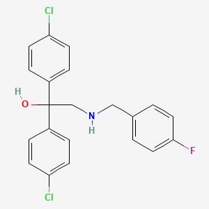 Chemical structure of 1,1-Bis(4-chlorophenyl)-2-((4-fluorobenzyl)amino)ethanol