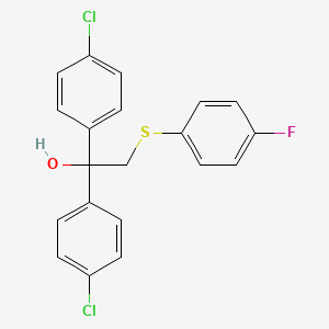 Chemical structure of 1,1-Bis(4-chlorophenyl)-2-((4-fluorophenyl)thio)ethanol