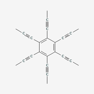 Chemical structure of 1,2,3,4,5,6-Hexa(prop-1-yn-1-yl)benzene