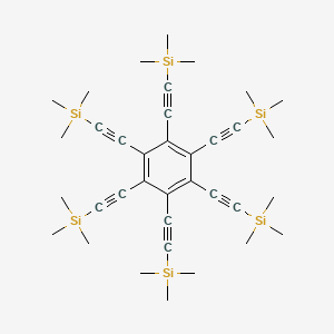 Chemical structure of Hexakis[(trimethylsilyl)ethynyl]benzene
