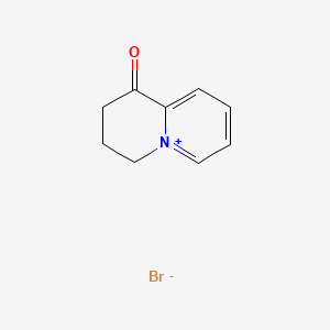 Chemical structure of 1-Oxo-1H,2H,3H,4H-quinolizinium bromide