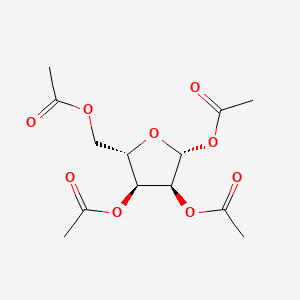 Chemical structure of 1,2,3,5-Tetra-O-acetyl--L-ribofuranose
