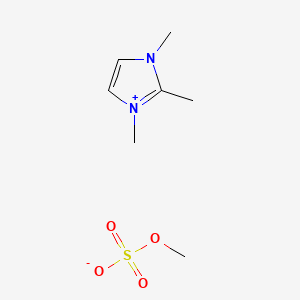 Chemical structure of 1,2,3-Trimethylimidazolium methyl sulfate