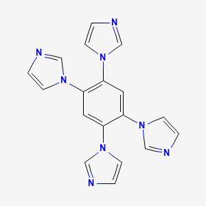 Chemical structure of 1,2,4,5-Tetra(1H-imidazol-1-yl)benzene