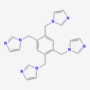 Chemical structure of 1,2,4,5-Tetrakis((1H-imidazol-1-yl)methyl)benzene