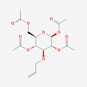 Chemical structure of 1,2,4,6-Tetra-O-acetyl-3-O-allyl-β-D-glucopyranose