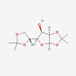 Chemical structure of 1,2:5,6-Di-O-isopropylidene-α-D-gulofuranose