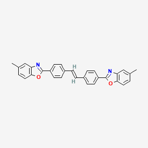 Chemical structure of 1,2-Bis(4-(5-methylbenzo[d]oxazol-2-yl)phenyl)ethene