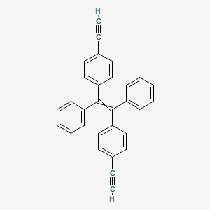 Chemical structure of 1,2-Bis(4-ethynylphenyl)-1,2-diphenylethene