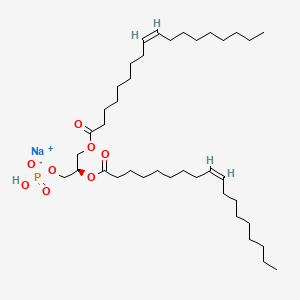 Chemical structure of 1,2-Dioleoyl-sn-glycero-3-phosphoric acid sodium salt