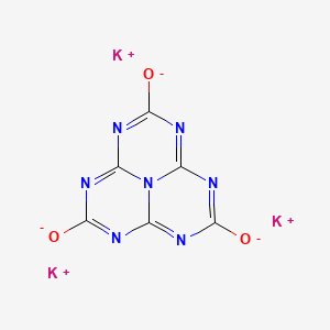 Chemical structure of 1,3,4,6,7,9,9b-Heptaazaphenalene-2,5,8(1H,3H,6H)-trione, potassium salt (1:3)