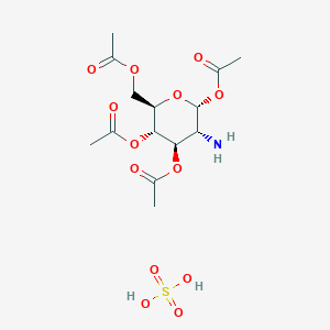 Chemical structure of 1,3,4,6-Tetra-O-acetyl-2-amino-2-deoxy-alpha-D-glucopyranose sulfate