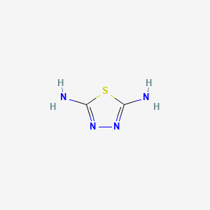Chemical structure of 1,3,4-Thiadiazole-2,5-diamine