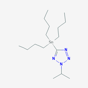 Chemical structure of 1,3,5,7-Tetraisopropyl-2,6-dimethyl-1lambda4,3,5lambda4,7-tetraaza-4-stannaspiro[3.3]Hepta-1,5-diene