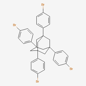 Chemical structure of 1,3,5,7-Tetrakis(4-bromophenyl)adamantane