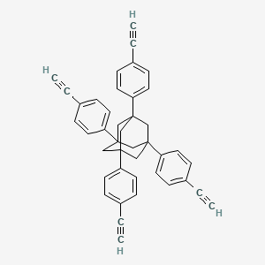 Chemical structure of 1,3,5,7-Tetrakis(4-ethynylphenyl)adamantane