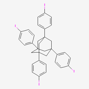 Chemical structure of 1,3,5,7-tetrakis(4-iodophenyl)adamantane