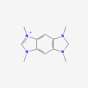 Chemical structure of 1,3,5,7-tetramethyl-6H-imidazo[4,5-f]benzimidazol-1-ium