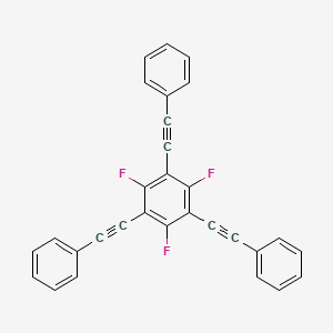 Chemical structure of 1,3,5-Trifluoro-2,4,6-tris(phenylethynyl)benzene