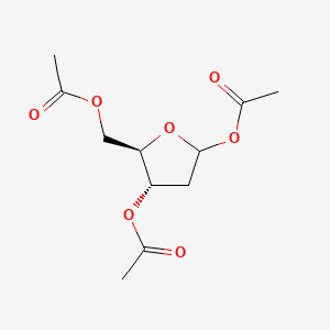 Chemical structure of 1,3,5-Tri-O-acetyl-2-deoxy-D-ribofuranose