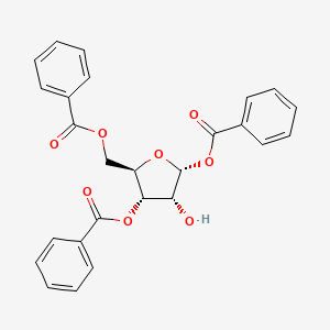 Chemical structure of 1,3,5-Tri-O-benzoyl-a-D-ribofuranose