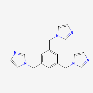 Chemical structure of 1,3,5-Tris((1H-imidazol-1-yl)methyl)benzene