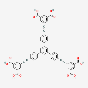 Chemical structure of 1,3,5-Tris(4-(3,5-dicarboxyphenylethynyl)phenyl)benzene