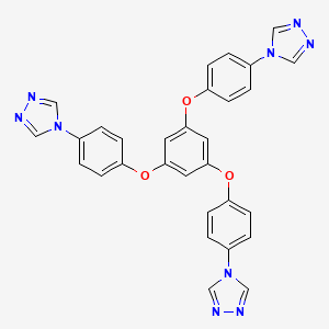 Chemical structure of 1,3,5-Tris(4-(4H-1,2,4-triazol-4-yl)phenoxy)benzene
