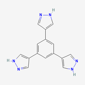Chemical structure of 1,3,5-Tri(4-pyrazolyl)benzene