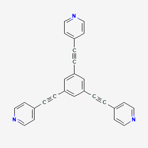 Chemical structure of 1,3,5-Tris(pyridin-4-ylethynyl)benzene