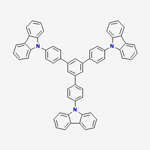 Chemical structure of 1,3,5-Tris[4-(9-carbazolyl)phenyl]benzene