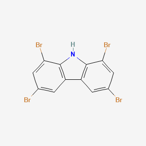 Chemical structure of 1,3,6,8-Tetrabromocarbazole