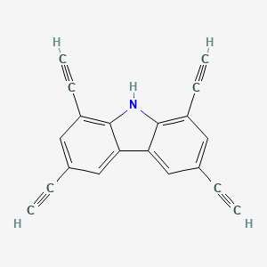 Chemical structure of 1,3,6,8-Tetraethynyl-9H-carbazole