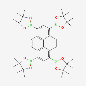 Chemical structure of 1,3,6,8-Tetrakis(4,4,5,5-tetramethyl-1,3,2-dioxaborolan-2-yl)pyrene