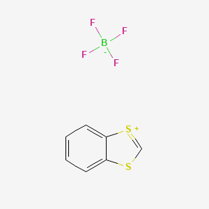 Chemical structure of 1,3-Benzodithiolylium tetrafluoroborate