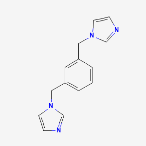 Chemical structure of 1,3-Bis((1H-imidazol-1-yl)methyl)benzene