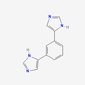 Chemical structure of 1,3-Bis(1H-imidazol-4-yl)benzene