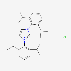 Chemical structure of 1,3-Bis(2,6-diisopropylphenyl)imidazolium chloride
