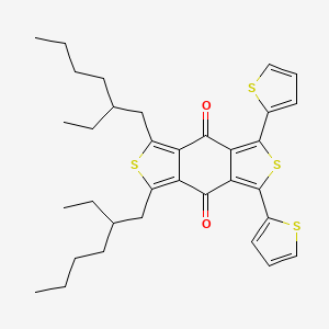 Chemical structure of 1,3-Bis(2-ethylhexyl)-5,7-di(thiophen-2-yl)benzo[1,2-c:4,5-c']dithiophene-4,8-dione