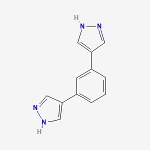 Chemical structure of 1,3-Di(1H-pyrazol-4-yl)benzene
