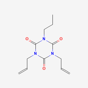 Chemical structure of Diallyl Propyl Isocyanurate (stabilized with BHT)