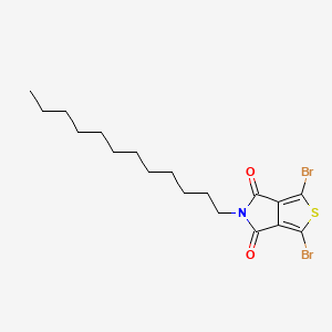 Chemical structure of 1,3-Dibromo-5-dodecyl-4H-thieno[3,4-c]pyrrole-4,6(5H)-dione