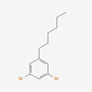 Chemical structure of 1,3-Dibromo-5-hexylbenzene