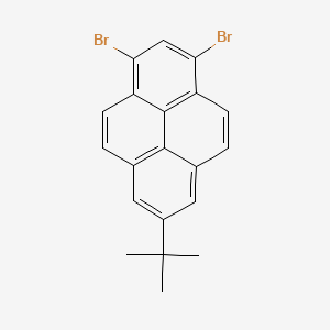Chemical structure of 1,3-Dibromo-7-tert-butylpyrene