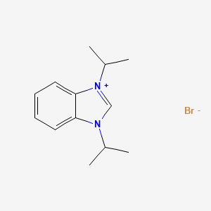 Chemical structure of 1,3-Diisopropylbenzimidazolium Bromide