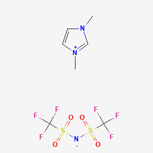 Chemical structure of 1,3-Dimethylimidazolium Bis(trifluoromethanesulfonyl)imide