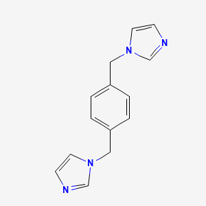 Chemical structure of 1,4-Bis((1H-imidazol-1-yl)methyl)benzene