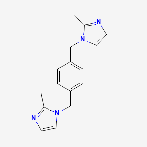 Chemical structure of 1,4-Bis((2-methyl-1H-imidazol-1-yl)methyl)benzene