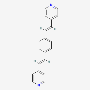 Chemical structure of 1,4-Bis(2-(pyridin-4-yl)vinyl)benzene